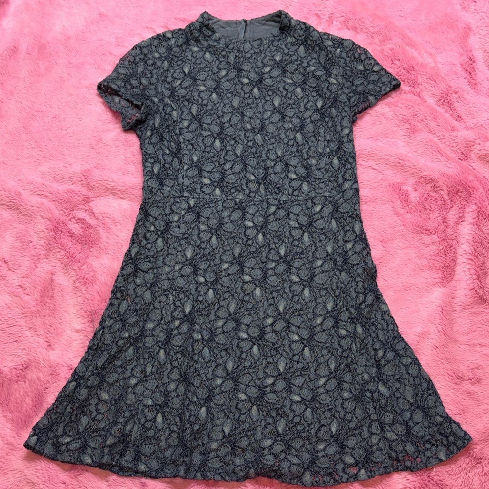 Talula Belgravia Blue Depths Lace Floral Mini Dress